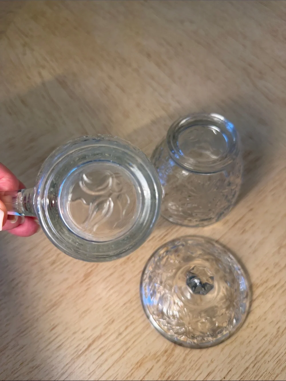 Princess House Fantasia Crystal Glass Creamer & Lidded Sugar Bowl.